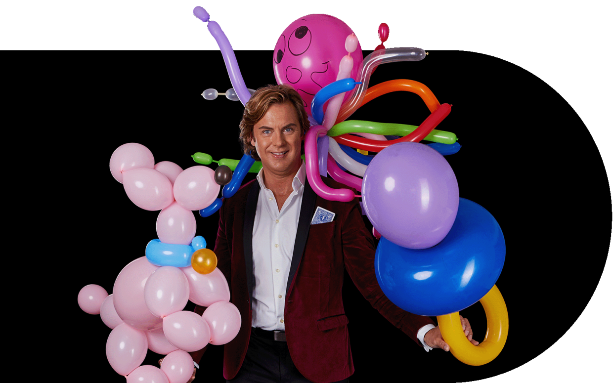 Martijn Martell en zijn ballonnen act voor al je Kindershows